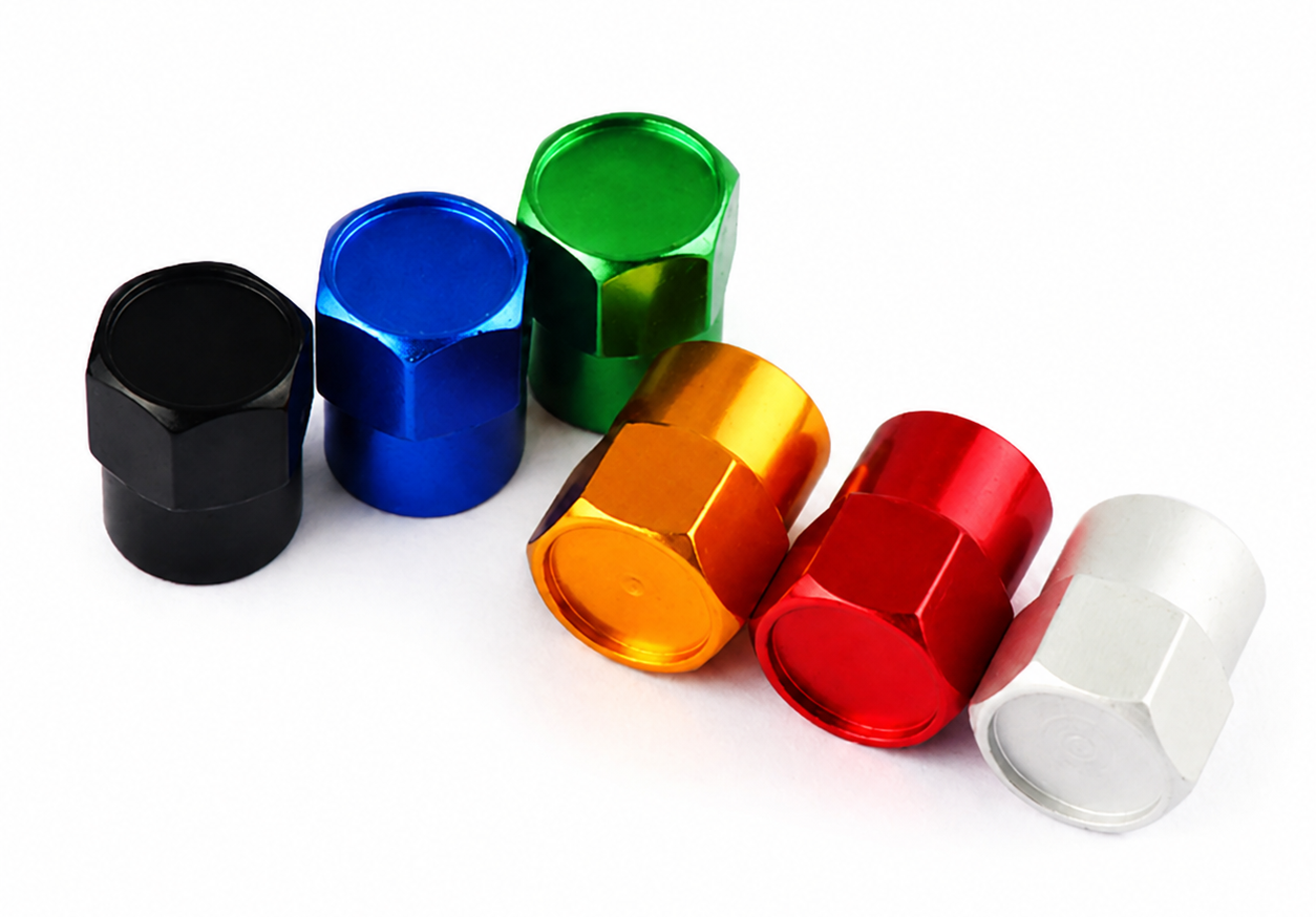 Bouchons de valve voiture en aluminium colorés pour pneus auto